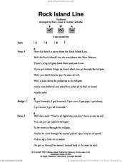 Cover icon of Rock Island Line sheet music for guitar (chords) by Johnny Cash, Huddie Ledbetter, John A. Lomax and Miscellaneous, intermediate skill level