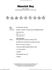 Cover icon of Mannish Boy sheet music for guitar (chords) by Muddy Waters, Ellas McDaniels, McKinley Morganfield and Melvin London, intermediate skill level