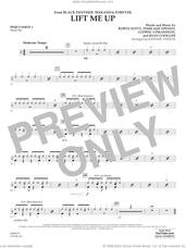 Cover icon of Lift Me Up (from Black Panther: Wakanda Forever) (arr. Vinson) sheet music for concert band (percussion 1) by Rihanna, Johnnie Vinson, Ludwig Goransson, Robyn Fenty, Ryan Coogler and Temilade Openiyi, intermediate skill level
