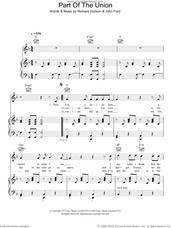 Cover icon of Part Of The Union sheet music for voice, piano or guitar by The Strawbs, John Ford and Richard Hudson, intermediate skill level