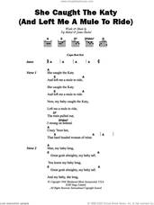 Cover icon of She Caught The Katy (And Left Me A Mule To Ride) sheet music for guitar (chords) by Taj Mahal and James Rachel, intermediate skill level