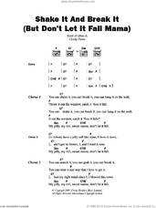 Cover icon of Shake It And Break It (But Don't Let It Fall Mama) sheet music for guitar (chords) by Charley Patton, intermediate skill level