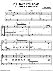 Cover icon of I'll Take You Home Again, Kathleen sheet music for piano solo by Thomas Westendorf, easy skill level