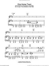 Cover icon of One Horse Town sheet music for voice, piano or guitar by The Thrills, intermediate skill level