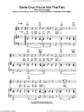 Cover icon of Santa Cruz (You're Not That Far) sheet music for voice, piano or guitar by The Thrills, intermediate skill level
