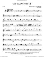 Cover icon of You Belong With Me sheet music for flute solo by Taylor Swift and Liz Rose, intermediate skill level
