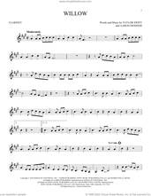 Cover icon of willow sheet music for clarinet solo by Taylor Swift and Aaron Dessner, intermediate skill level