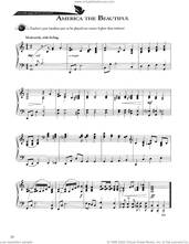 Cover icon of America The Beautiful sheet music for piano solo (method) by Samuel Augustus Ward, Joseph Martin, David Angerman and Mark Hayes, David Angerman, Joseph M. Martin, Mark Hayes and Katherine Lee Bates, beginner piano (method)