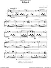 Cover icon of I Giorni sheet music for piano solo by Ludovico Einaudi, classical score, intermediate skill level