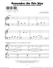 Cover icon of Remember Me This Way (from Casper) sheet music for piano solo (5-fingers) by Jordan Hill, David Foster and Linda Thompson, beginner piano (5-fingers)