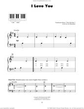 Cover icon of I Love You (from Barney) sheet music for piano solo (5-fingers) by Lee Bernstein and Miscellaneous, beginner piano (5-fingers)