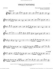 Cover icon of Sweet Nothing sheet music for alto saxophone solo by Taylor Swift and William Bowery, intermediate skill level