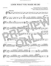 Cover icon of Look What You Made Me Do sheet music for alto saxophone solo by Taylor Swift, Fred Fairbrass, Jack Antonoff, Richard Fairbrass and Rob Manzoli, intermediate skill level