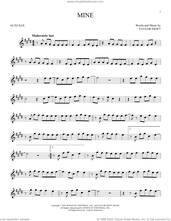 Cover icon of Mine sheet music for alto saxophone solo by Taylor Swift, intermediate skill level