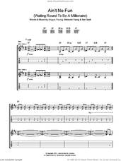 Cover icon of Ain't No Fun (Waiting Around To Be A Millionaire) sheet music for guitar (tablature) by AC/DC, Angus Young, Bon Scott and Malcolm Young, intermediate skill level