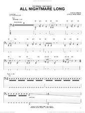 Cover icon of All Nightmare Long sheet music for bass (tablature) (bass guitar) by Metallica and James Hetfield, intermediate skill level