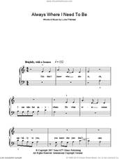 Cover icon of Always Where I Need To Be sheet music for piano solo by The Kooks and Luke Pritchard, easy skill level