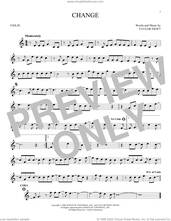 Cover icon of Change sheet music for violin solo by Taylor Swift, intermediate skill level