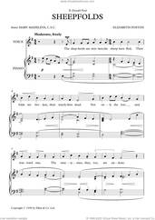 Cover icon of Sheepfolds sheet music for voice and piano by Elizabeth Poston, classical score, intermediate skill level