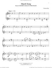 Cover icon of March Song sheet music for piano solo by Ulysses Kay and Leah Claiborne, classical score, intermediate skill level