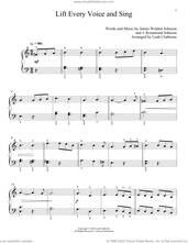 Cover icon of Lift Every Voice And Sing sheet music for piano solo by James Weldon Johnson, Leah Claiborne and J. Rosamond Johnson, classical score, intermediate skill level