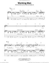 Cover icon of Working Man sheet music for guitar (tablature, play-along) by Rush, Alex Lifeson and Geddy Lee, intermediate skill level