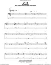 Cover icon of 2112-I Overture sheet music for bass (tablature) (bass guitar) by Rush, Alex Lifeson, Geddy Lee and Neil Peart, intermediate skill level