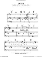 Cover icon of Obvious sheet music for voice, piano or guitar by Westlife, intermediate skill level