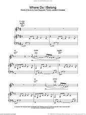 Cover icon of Where Do I Belong sheet music for voice, piano or guitar by Anastacia, intermediate skill level