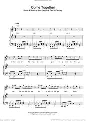Cover icon of Come Together sheet music for voice, piano or guitar by Paul McCartney, Michael Jackson, The Beatles and John Lennon, intermediate skill level