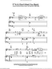 Cover icon of F**k It (I Don't Want You Back) sheet music for voice, piano or guitar by Eamon, intermediate skill level