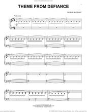 Cover icon of Theme From Defiance sheet music for piano solo by Bear McCreary, intermediate skill level