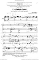 Cover icon of I Sing To Remember sheet music for choir (SSA: soprano, alto) by Sherry Blevins, intermediate skill level