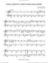 Cover icon of When Johnny Comes Marching Home (arr. Michelle Hynson) sheet music for instrumental duet (duets) by Patrick Sarsfield Gilmore and Michelle Hynson, intermediate skill level
