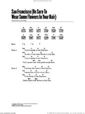 Cover icon of San Francisco (Be Sure To Wear Some Flowers In Your Hair) sheet music for guitar (chords) by Scott McKenzie and John Phillips, intermediate skill level