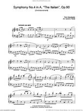 Cover icon of Symphony No.4 in A, 'The Italian', Op.90 (2nd Movement) sheet music for piano solo by Felix Mendelssohn-Bartholdy, classical score, intermediate skill level