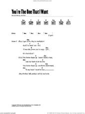Cover icon of You're The One That I Want sheet music for guitar (chords) by John Farrar, intermediate skill level