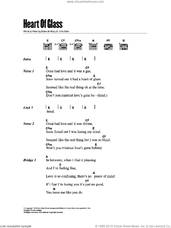 Cover icon of Heart Of Glass sheet music for guitar (chords) by Blondie, Chris Stein and Deborah Harry, intermediate skill level