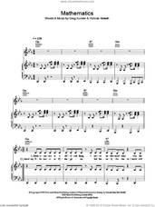 Cover icon of Mathematics sheet music for voice, piano or guitar by Little Boots, Greg Kurstin and Victoria Hesketh, intermediate skill level
