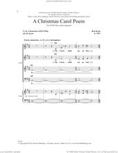 Cover icon of A Christmas Carol Poem sheet music for choir (SATB: soprano, alto, tenor, bass) by Ron Kean and G.K. Chesterton, intermediate skill level
