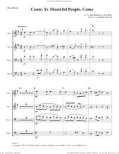 Cover icon of Come, Ye Thankful People, Come (arr. Paul Sjolund and Fred Bock) (COMPLETE) sheet music for orchestra/band (Brass) by George Job Elvey, Fred Bock, Paul Sjolund and Timothy Howard, intermediate skill level