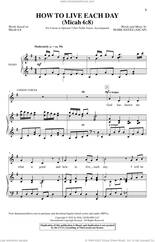 Cover icon of How To Live Each Day sheet music for choir (2-Part) by Mark Hayes and Micah 6:8, intermediate duet