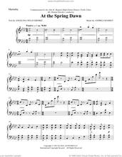 Cover icon of At The Spring Dawn sheet music for orchestra/band (Marimba) by Andrea Ramsey and Angelina Weld Grimke, intermediate skill level