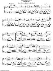 Cover icon of Minuet (from String Quintet in E Major) sheet music for piano solo by Luigi Boccherini, classical score, intermediate skill level