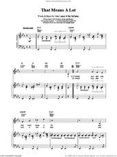 Cover icon of That Means A Lot sheet music for voice, piano or guitar by The Beatles, intermediate skill level