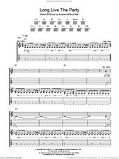 Cover icon of Long Live The Party sheet music for guitar (tablature) by Andrew W.K. and Andrew Wilkes-Krier, intermediate skill level