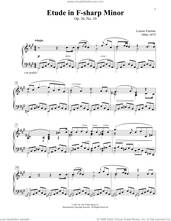 Cover icon of Etude In F-Sharp Minor, Op. 26, No. 10 sheet music for piano solo (elementary) by Louise Farrenc, Charmaine Siagian and Sonya Schumann, classical score, beginner piano (elementary)