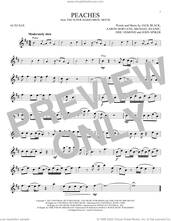 Cover icon of Peaches (from The Super Mario Bros. Movie) sheet music for alto saxophone solo by Jack Black, Aaron Horvath, Eric Osmond, John Spiker and Michael Jelenic, intermediate skill level