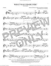 Cover icon of What Was I Made For? (from Barbie) sheet music for violin solo by Billie Eilish, intermediate skill level