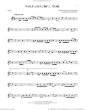 Cover icon of What A Beautiful Name sheet music for violin solo by Hillsong Worship, Ben Fielding and Brooke Ligertwood, intermediate skill level